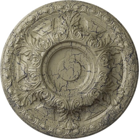 Ekena Millwork Granada Ceiling Medallion (Fits Canopies up to 7 1/8"), 23 1/2"OD x 2 3/4"P, Castle Stone Crackle CM24GACSC